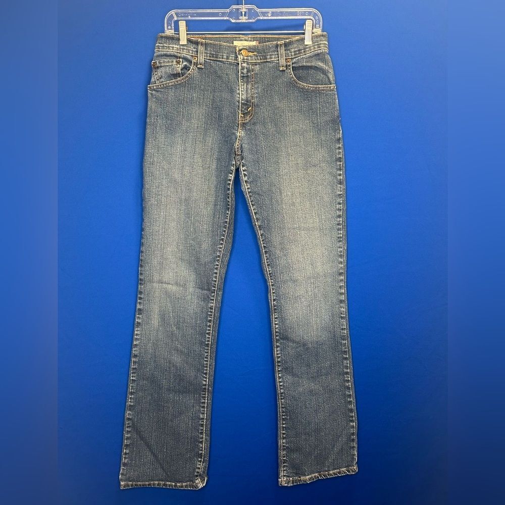 Levi’s Blue Relaxed Boot Cut 550 Women Size 8L 99% Cotton Made in Mexico